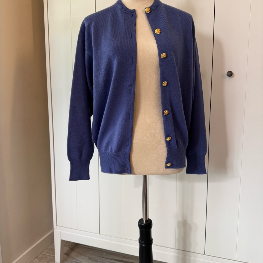 Classic Blue J. McInerney Cashmere Women's Cardigan